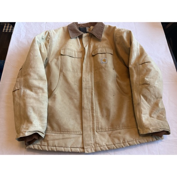 Carhartt Other - Vintage Carhartt C03 BRN USA Duck Arctic Traditional Coat 50 Reg XXL Work Jacket